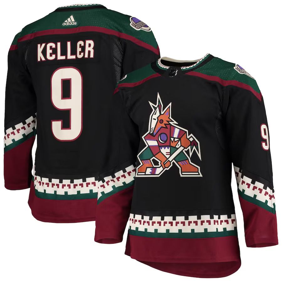 Men Arizona Coyotes #9 Clayton Keller adidas Black Home Authentic Pro Player NHL Jersey->customized nhl jersey->Custom Jersey